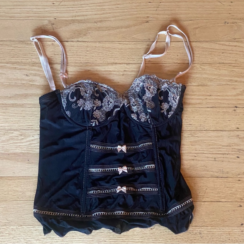 bow detailed corset top